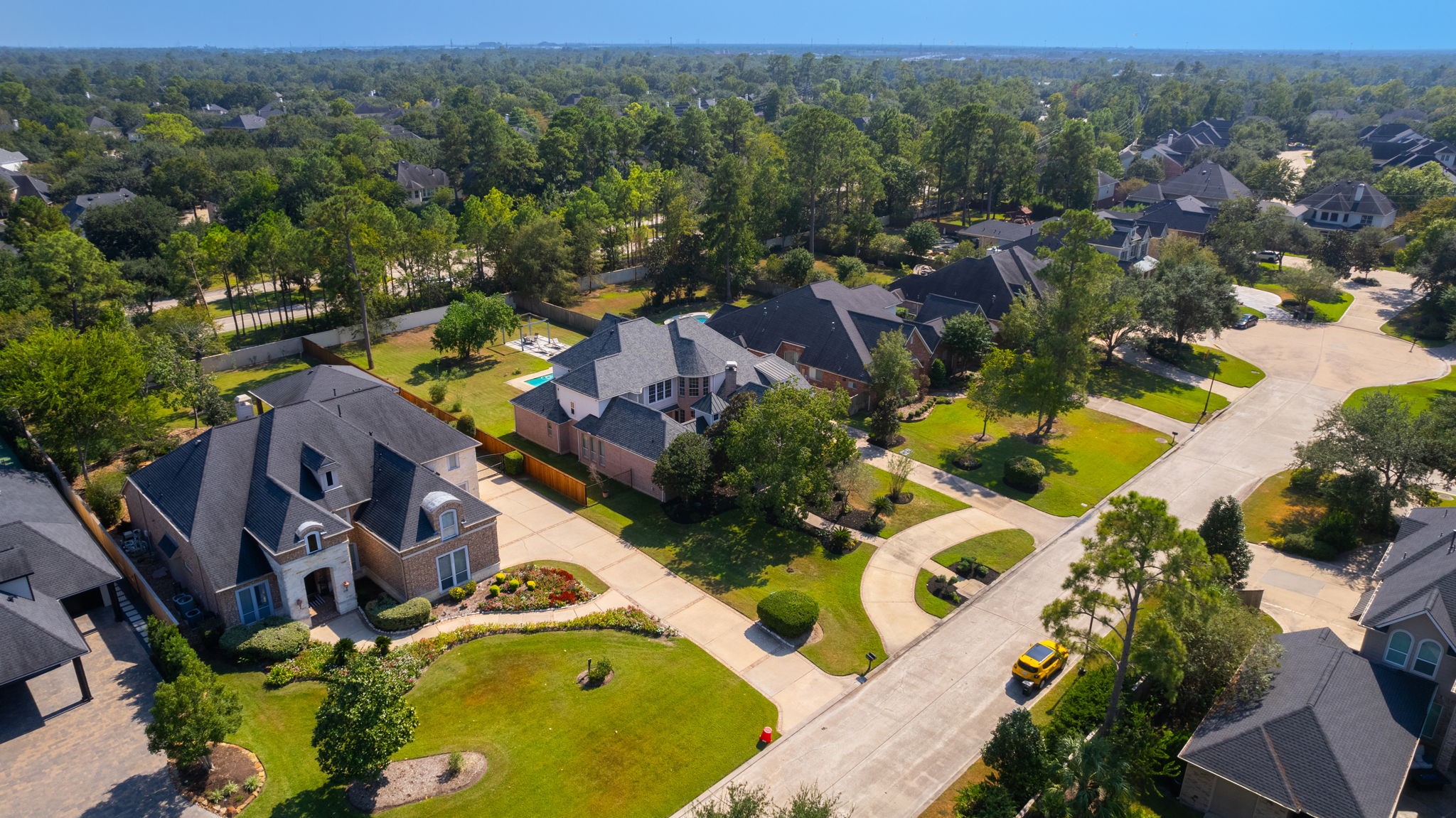 13506 Key Ridge Lane Cypress, TX 77429 - Photo 45 of 49 an aerial view of a swimming pool patio and mountain view
