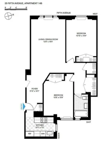 $2,595,000 | 25 5th Avenue, Unit 14B | Greenwich Village