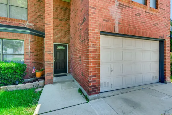 a view of an entrance of the building