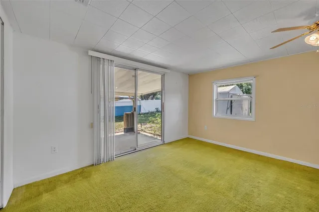 an empty room with window