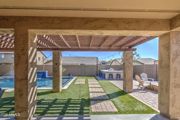 a house view with a outdoor space