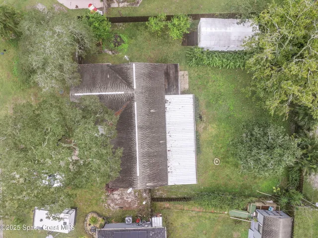 a aerial view of a house