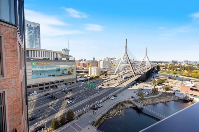 a view of a city skyline from a balcony