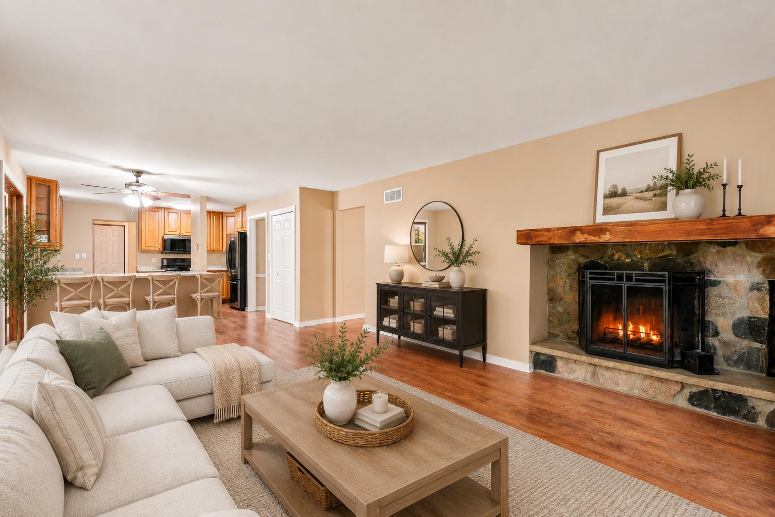 3971 South 118th Street Greenfield, WI 53228 - Photo 3 of 53 Living Room - Virtually Staged