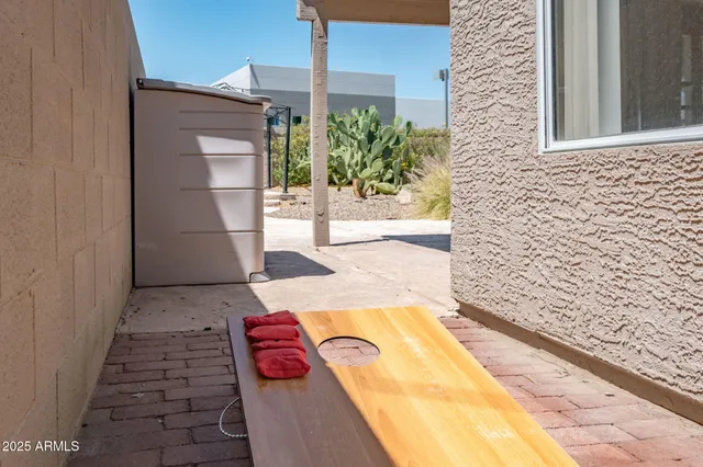 a bath room with a rug
