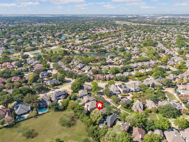 an aerial view of multiple house