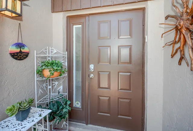 a front view of a house