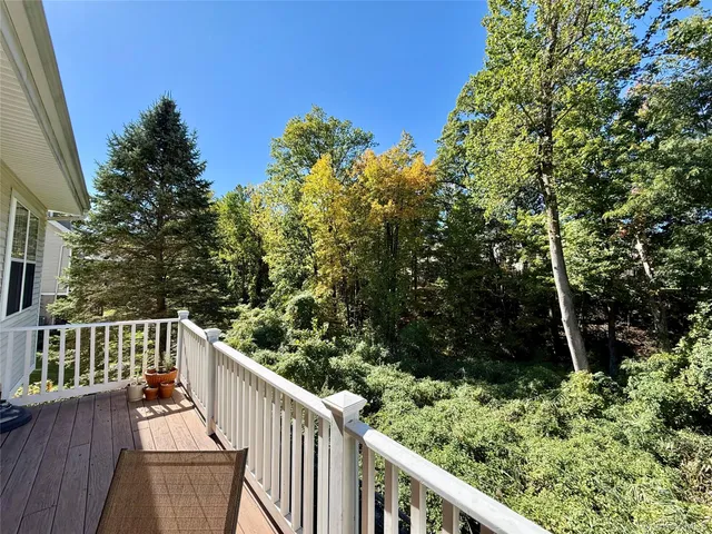 a view of a wooden bridge