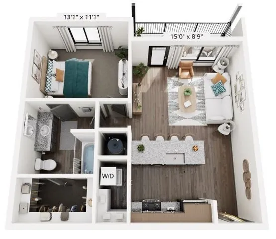 a view of building with street