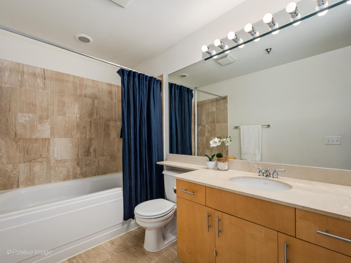 1040 West Adams Street, Unit 350 Chicago, IL 60607 - Photo 13 of 22 a bathroom with a double vanity sink toilet and shower