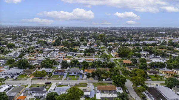 an aerial view of a city