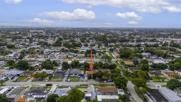 an aerial view of a city