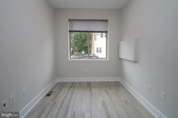 an empty room with a window