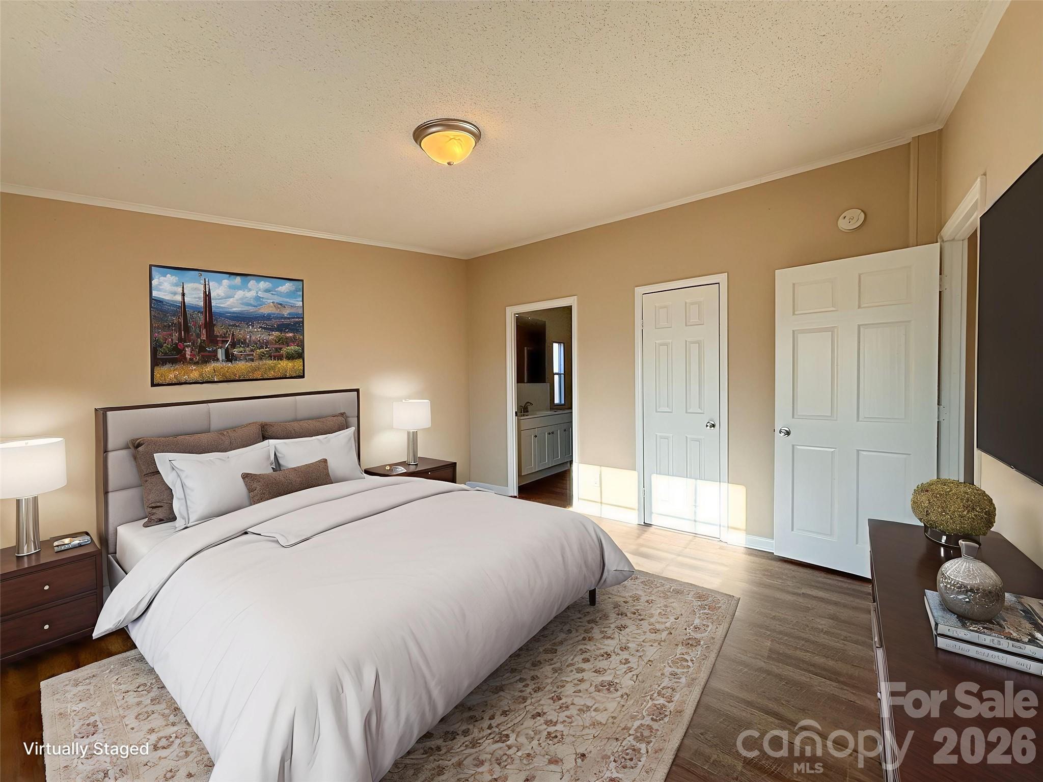 3596 Gull Street Hudson, NC 28638 - Photo 4 of 23 a bedroom with a bed and wooden floor