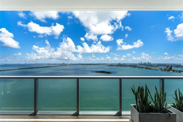 a view of sky from a balcony
