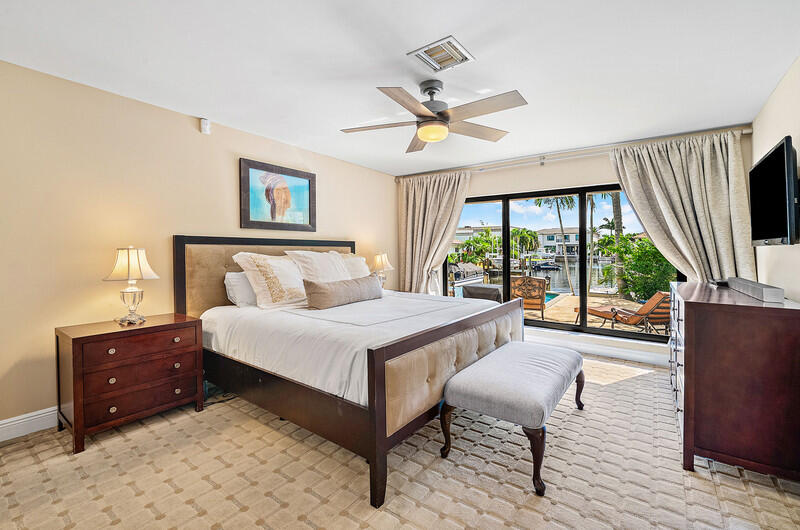 3026 Northeast 6th Drive Boca Raton, FL 33431 - Photo 26 of 49 a bedroom with a bed and a flat tv screen on dresser