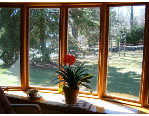 85 Buffam Road Pelham, MA 01002 - Photo 3 of 12 a view of a porch with a potted plant