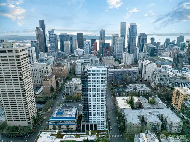 a city view with lot of high rise buildings