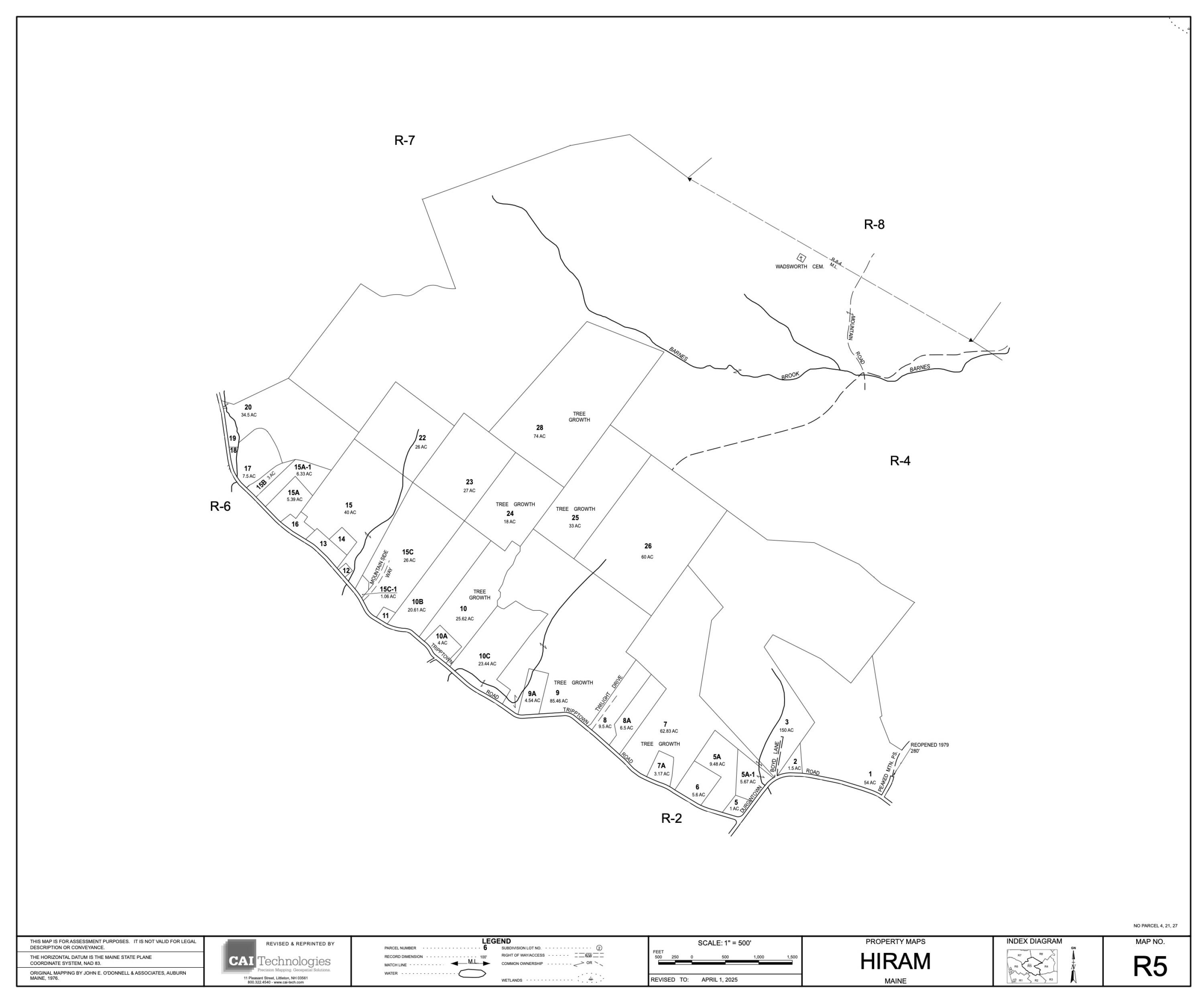 0 Durgintown Road Hiram, ME 04041 - Photo 20 of 22 Hiram Ovedr all Lot Map