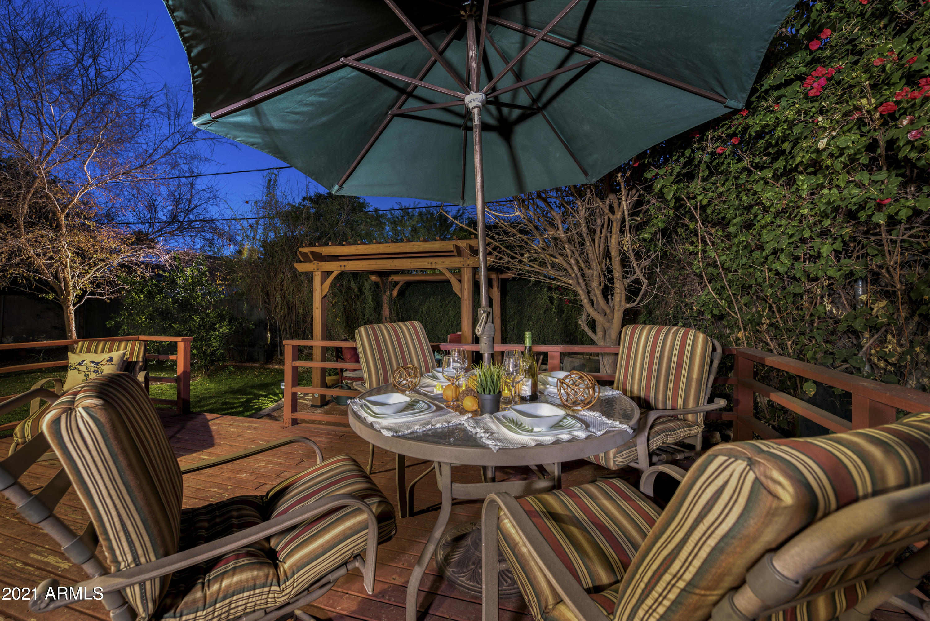 1581 East Cheery Lynn Road Phoenix, AZ 85014 - Photo 5 of 43 Outdoor Dining at Twilight