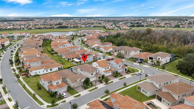 an aerial view of a city