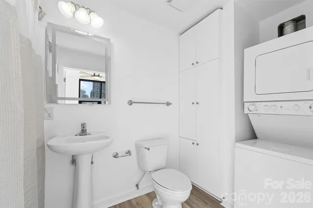 a view of a balcony with city view