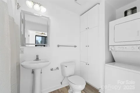 a view of a balcony with city view