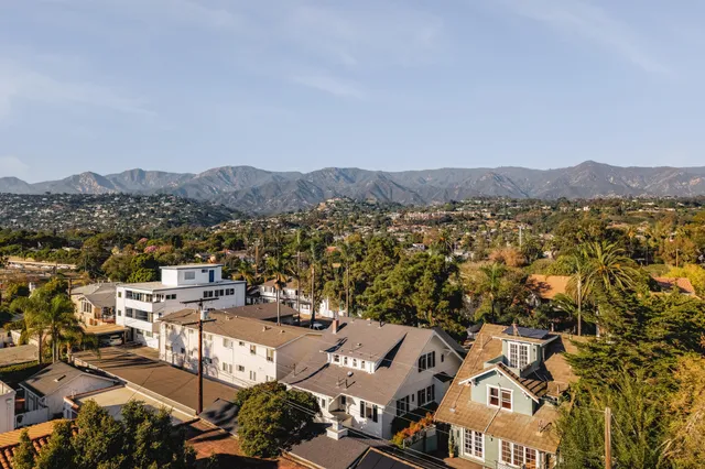 an aerial view of a city