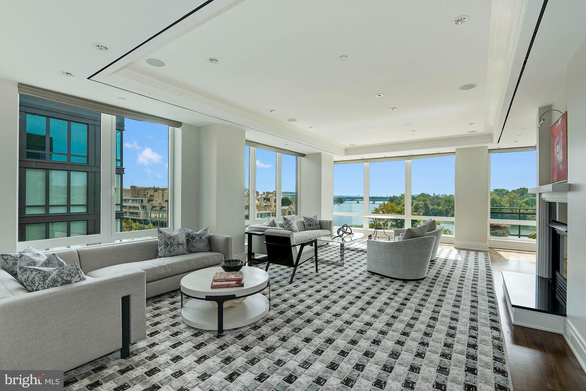 3150 South Street Northwest, Unit PH1D Washington, DC 20007 - Photo 4 of 65 Generous Living Room with Scenic Views