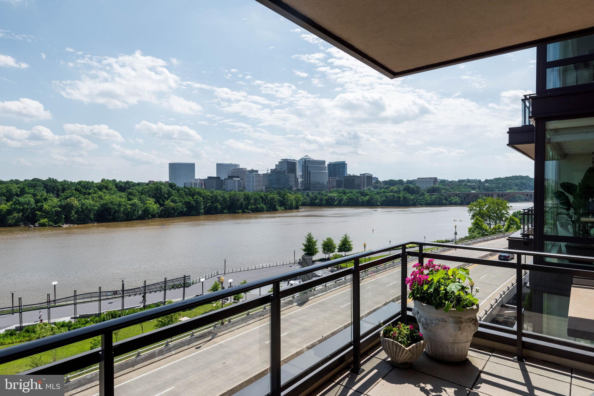 3150 South Street Northwest, Unit PH1D Washington, DC 20007 - Photo 9 of 65 Balcony off Living Room