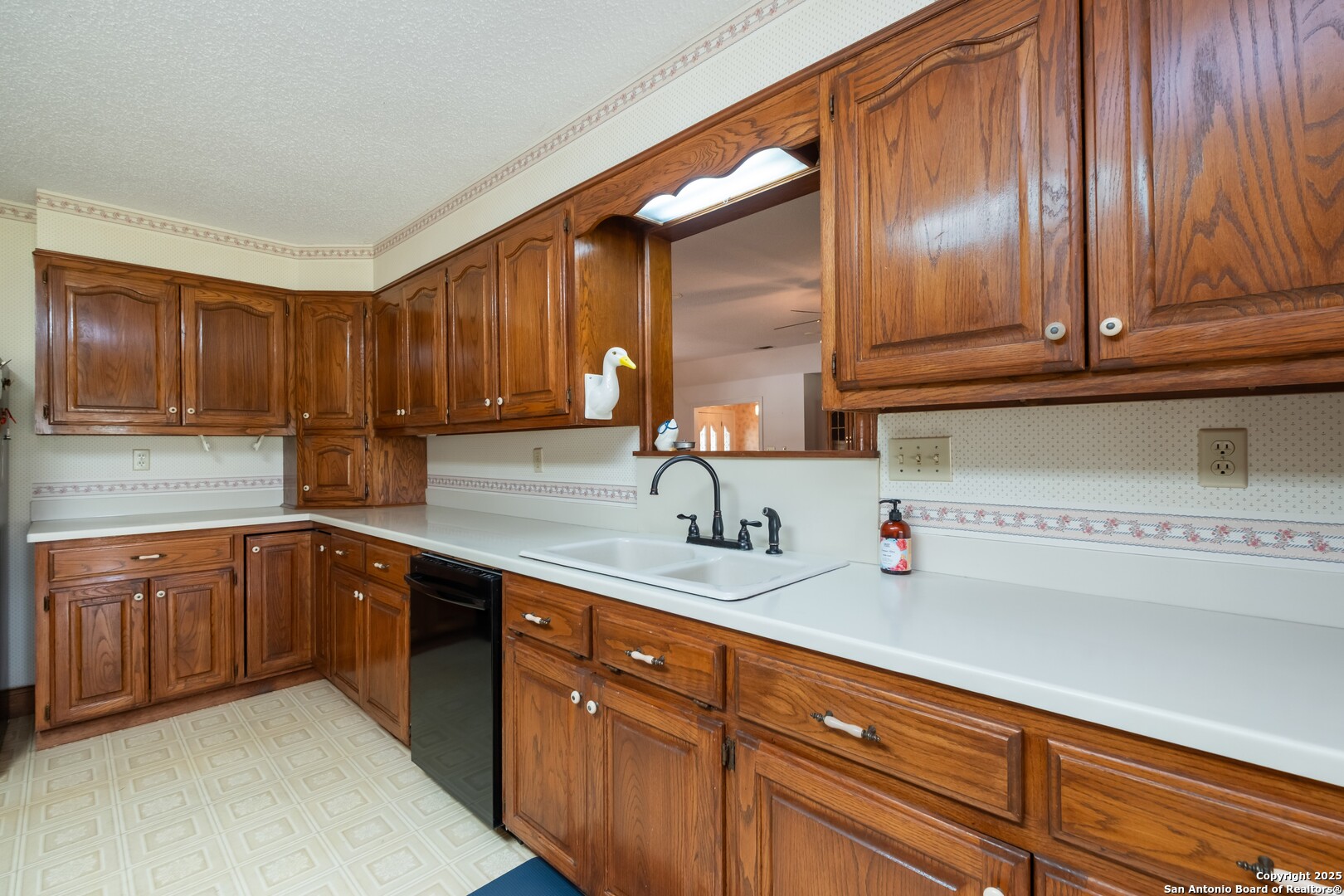 1221 Pieper Road New Braunfels, TX 78130 - Photo 13 of 43 a kitchen with stainless steel appliances granite countertop a sink and cabinets