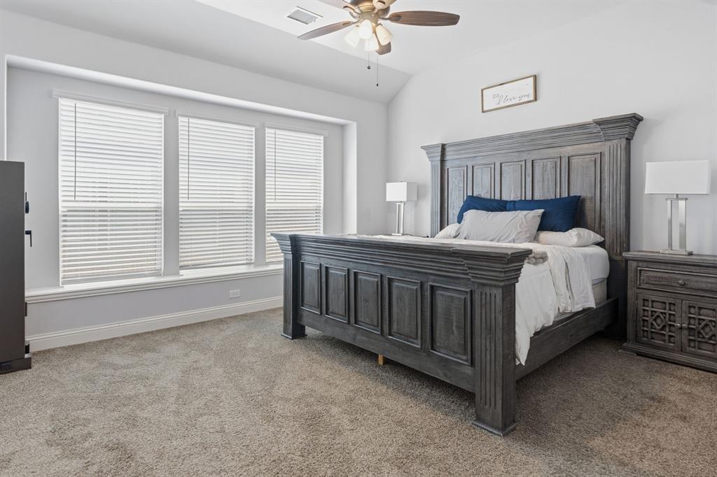 1316 Tree Shadow Lane Anna, TX 75409 - Photo 20 of 40 Downstairs primary bedroom at the back of the home.
