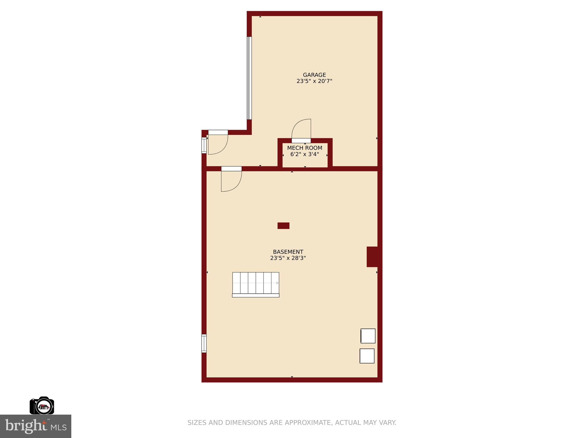 915 Arran Road Baltimore, MD 21239 - Photo 53 of 54 2D Floor Plan Basement/Garage Level