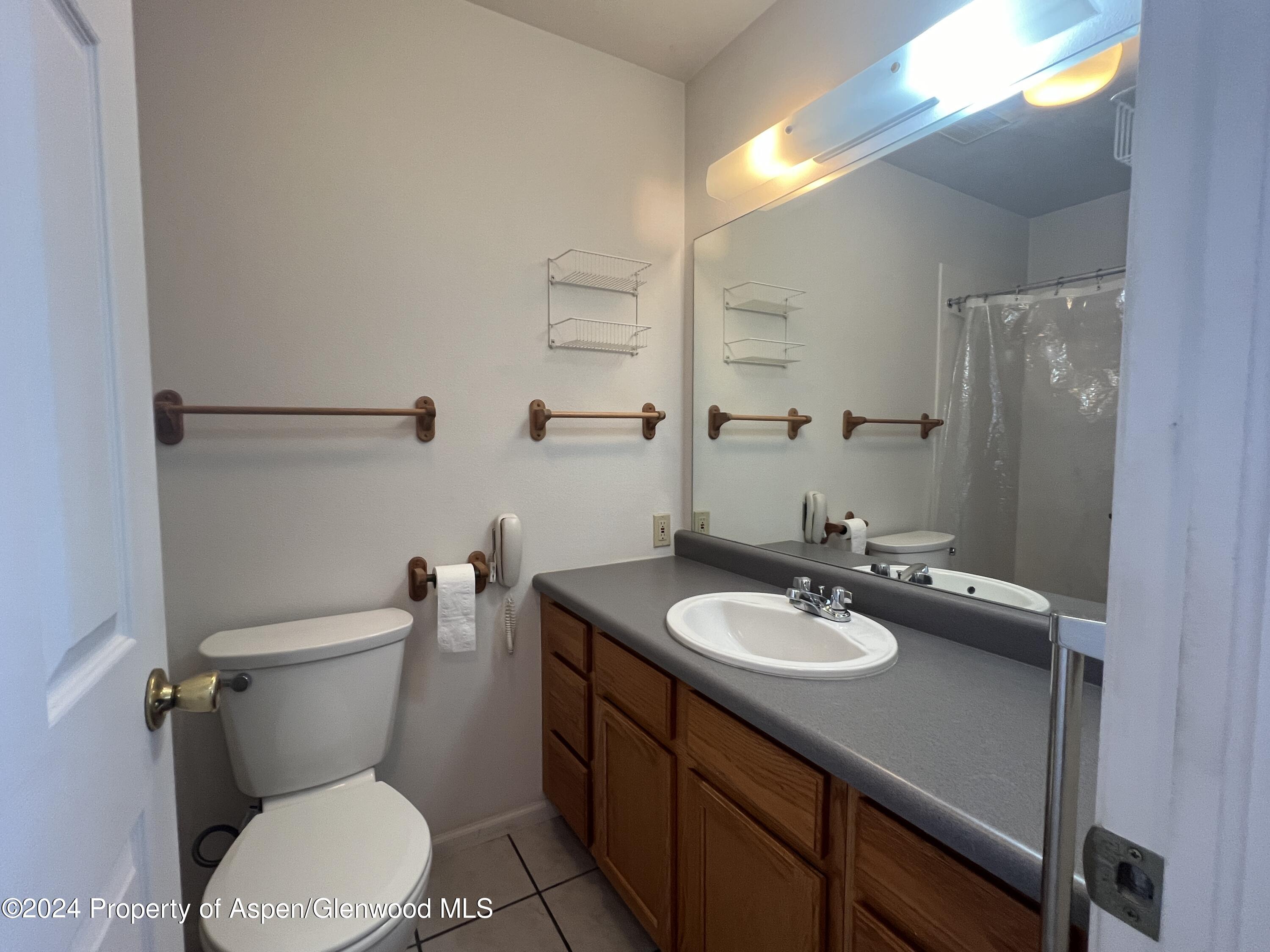 424 Lind Avenue Rifle, CO 81650 - Photo 19 of 24 a bathroom with a granite countertop toilet sink and mirror