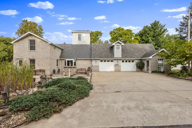 a view of a dining room kitchen and a window