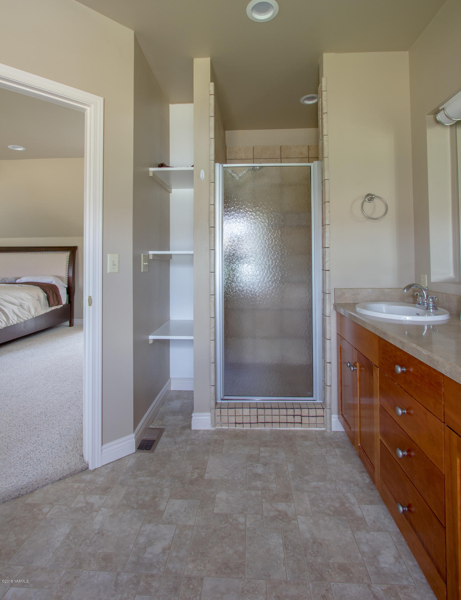 491 Section 1 Road Tieton, WA 98947 - Photo 17 of 23 a bathroom with a shower sink and mirror