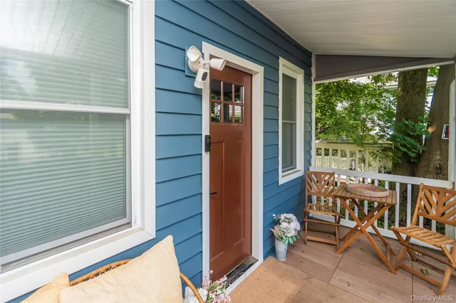 a outdoor view with a sitting space