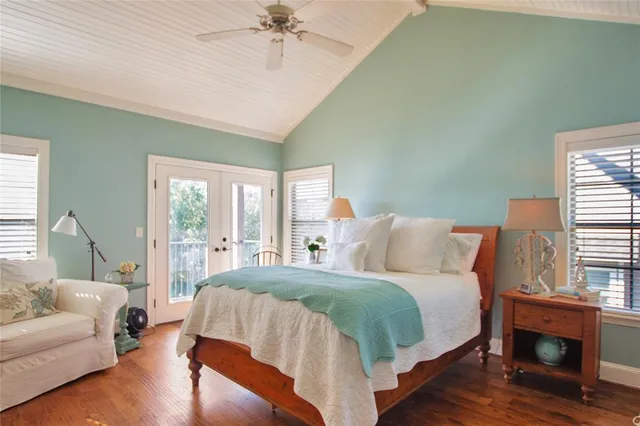 a bed room with a bed and a couch