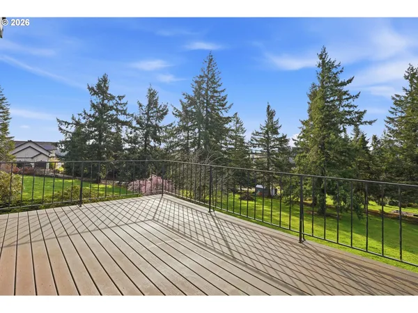 a view of wooden floor with a lake view