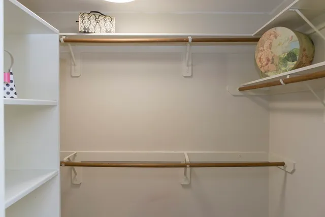 a close view of closet