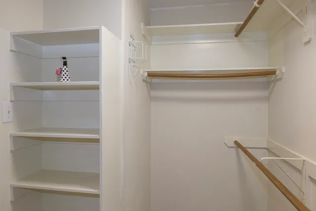 a close view of closet