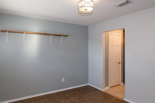 an empty room with a window