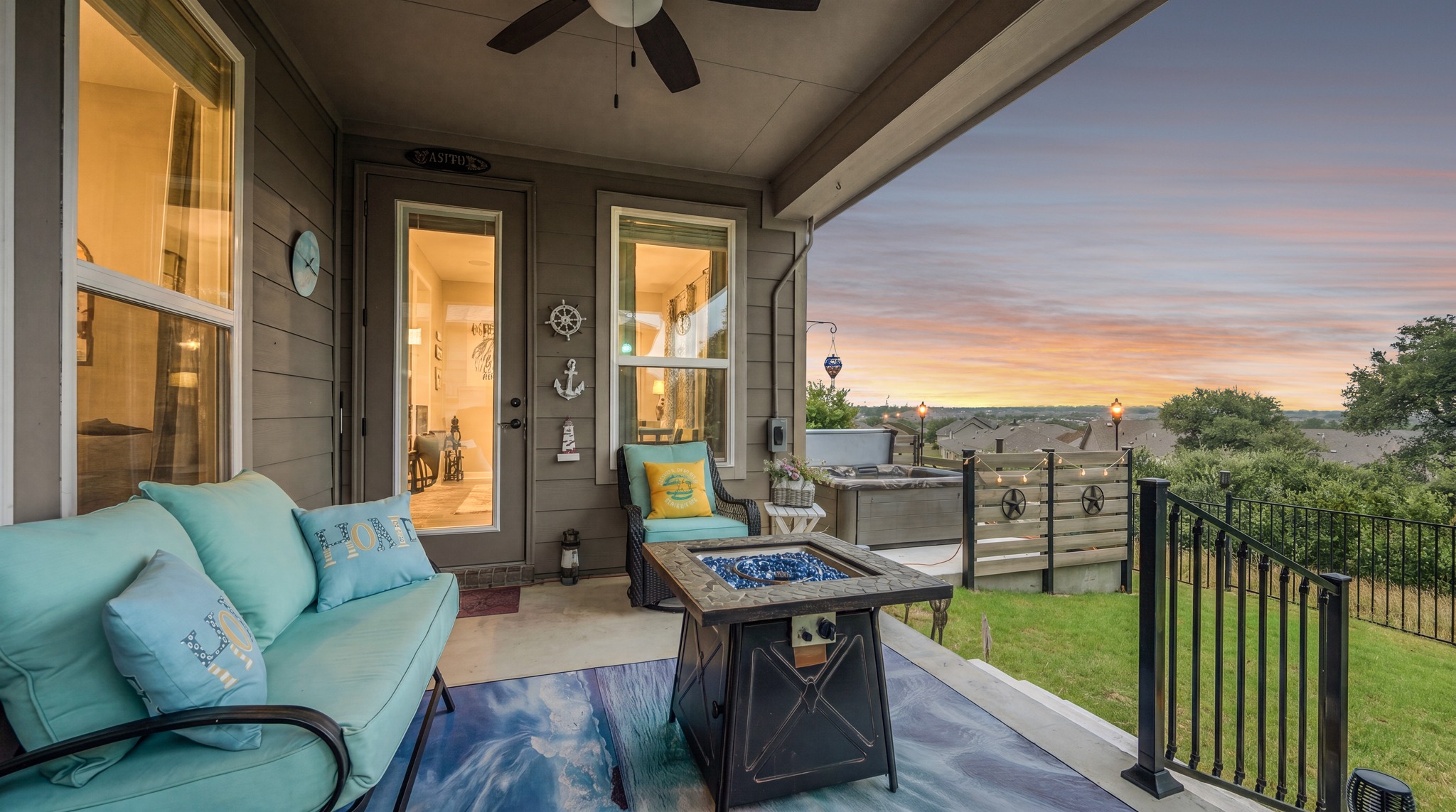 202 Yorktown Street Georgetown, TX 78633 - Photo 18 of 35 Unwind on the covered patio or relax in the hot tub and enjoy serene views.