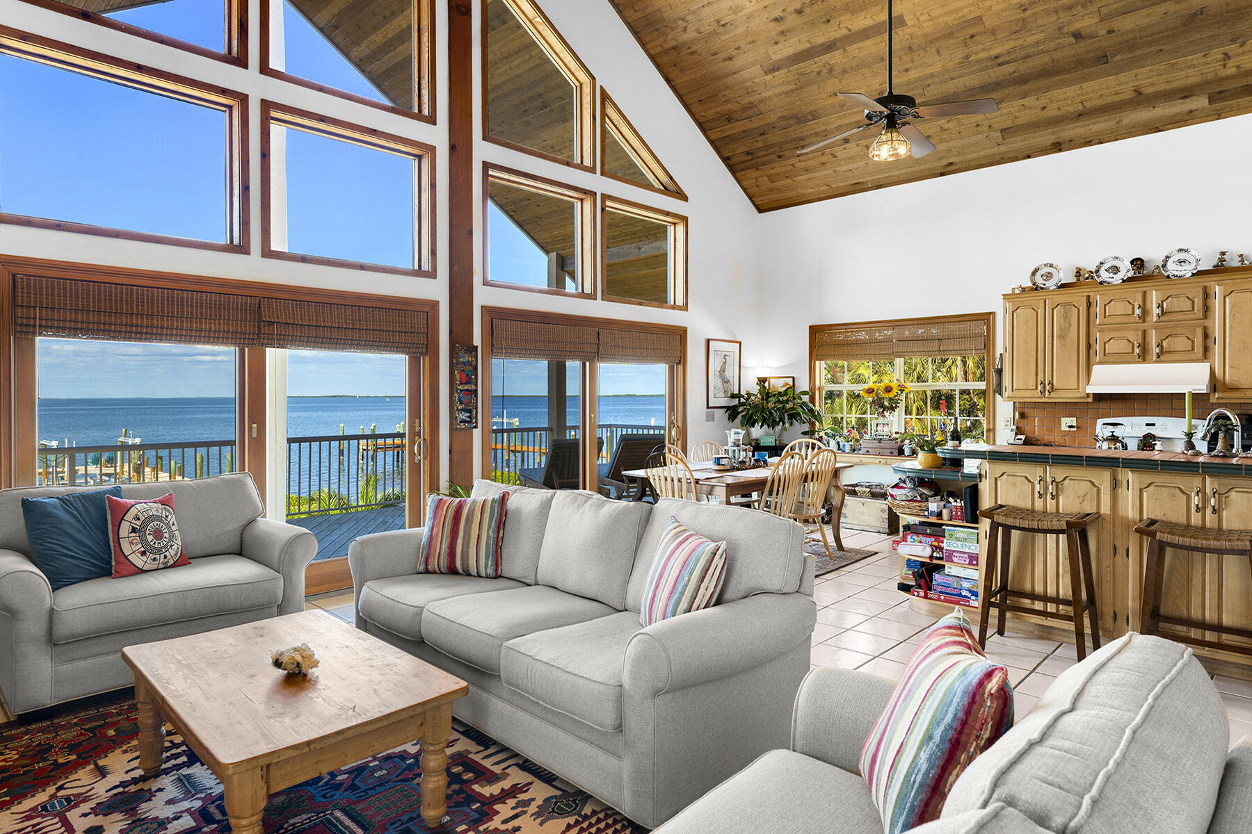 Floor to ceiling views from great room