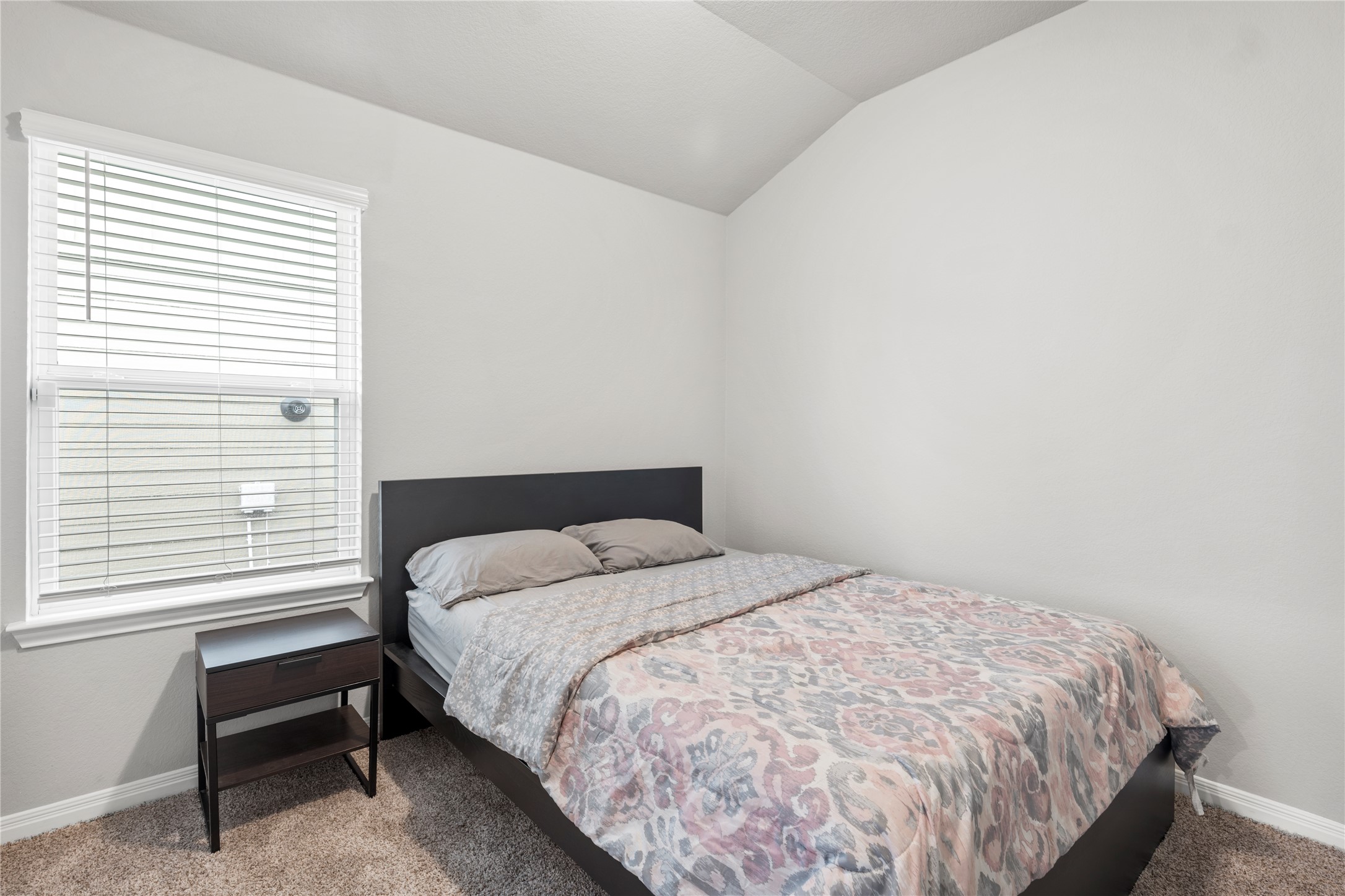 11701 Copperstone Avenue Austin, TX 78748 - Photo 23 of 29 Carpeted bedroom with baseboards and lofted ceiling
