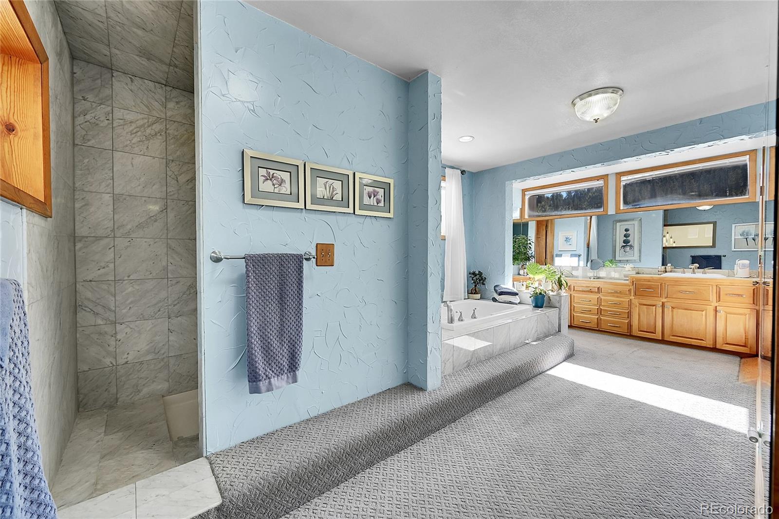 31453 Upper Bear Creek Road Evergreen, CO 80439 - Photo 15 of 22 a bedroom with furniture and large window