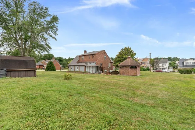 a house view with a garden space