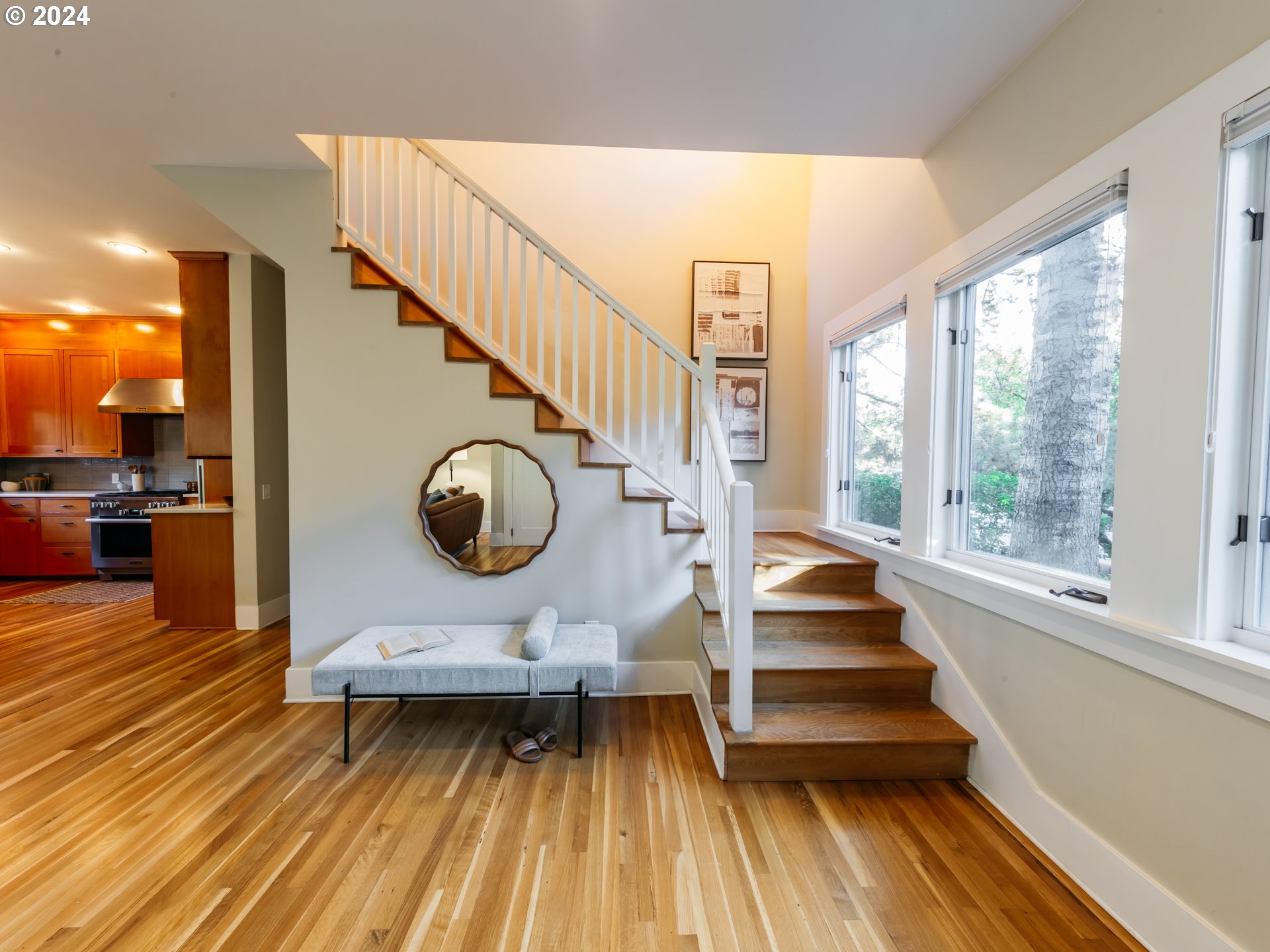 3117 Southeast Brooklyn Street Portland, OR 97202 - Photo 4 of 39 a view of entryway and hall with wooden floor