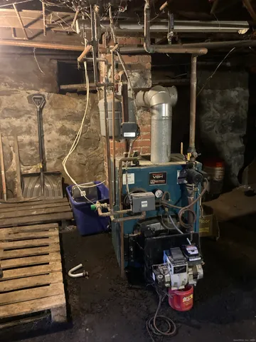 a room with table and chairs