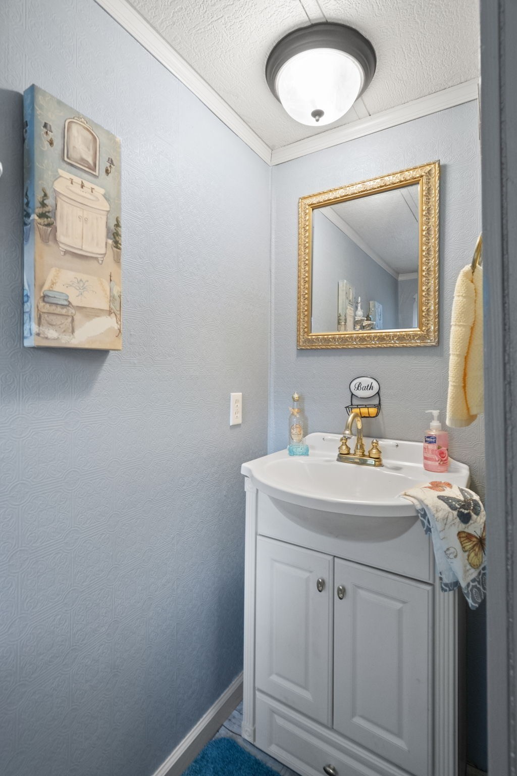 1680 New Deal Potts Road Portland, TN 37148 - Photo 27 of 37 a bathroom with a sink vanity and mirror